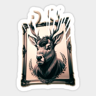 Framed Stag Hotwife Watcher Sticker